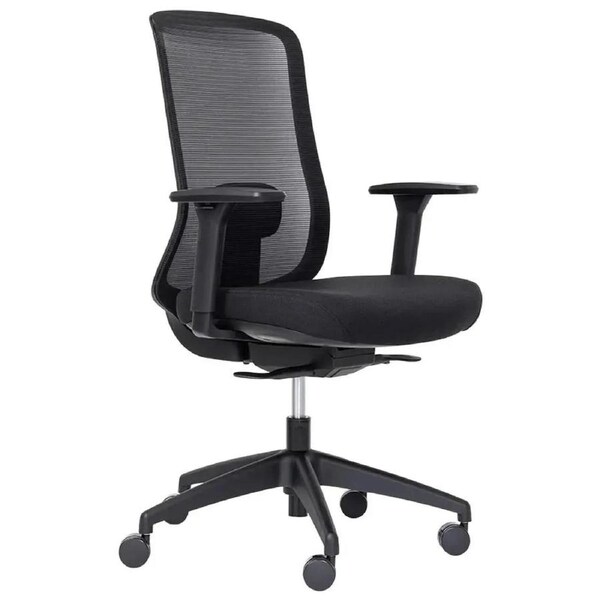 Buro Elan Home Office Ergonomic Chair Mesh Back With Arms Black