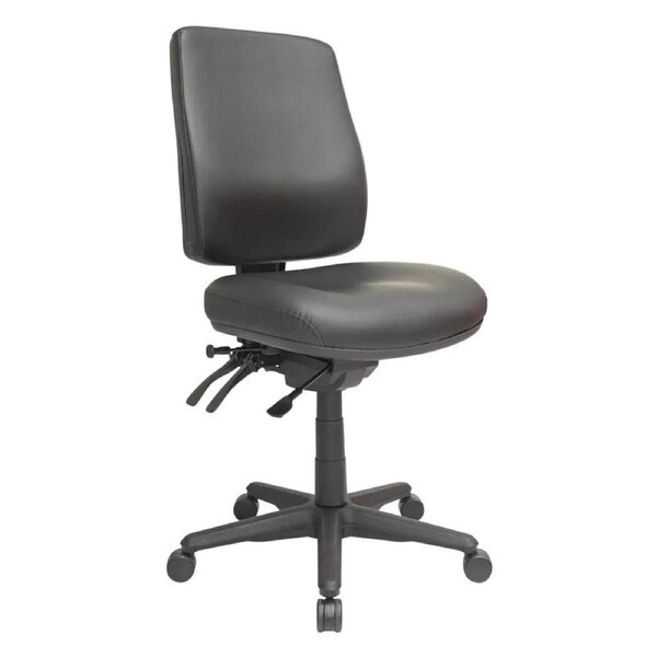Buro Roma Office Chair 3 Lever High Back Dillon PU Seat Slide Vinyl Black