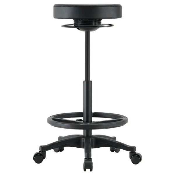 Buro Polo Drafting Stool Adjustable Vinyl with Foot Ring Black