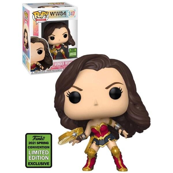 Funko POP Wonder Woman WW84 with Tiara Boomerang ECCC 2021 #347 Vinyl Figure