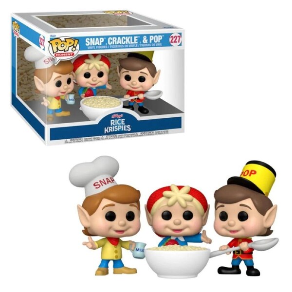 Funko Pop! Moments Ad Icons Kelloggs Rice Krispies Snap Crackle & Pop #227 Vinyl Figure