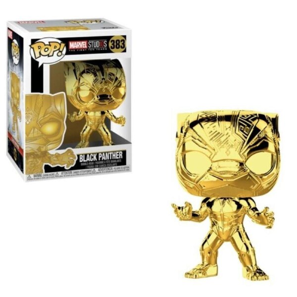 Funko POP Marvel Black Panther Gold Chrome #383 Vinyl Figure
