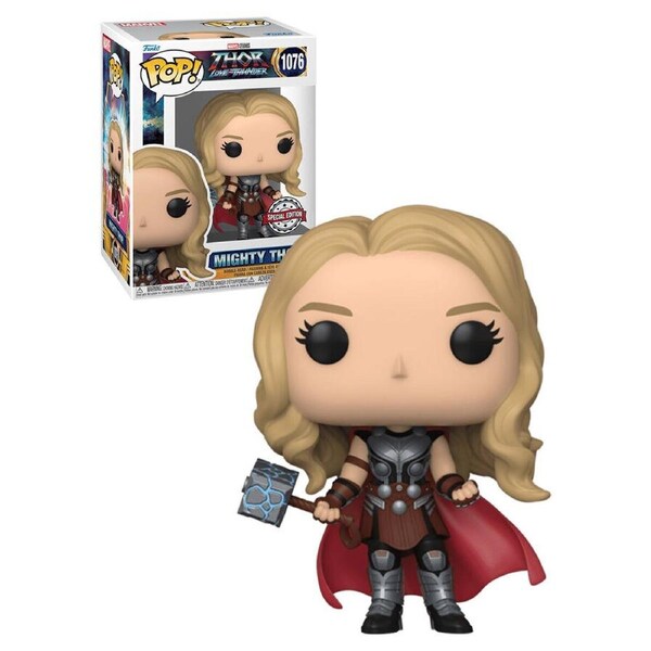Funko Pop Marvel Thor Love and Thunder Mighty Thor Metallic #1076 Vinyl Figure