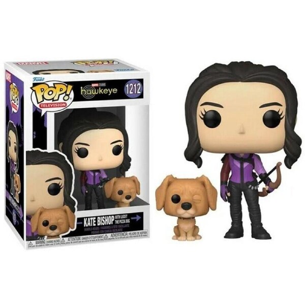 Funko Pop Marvel Studios Hawkeye Kate Bishop With Lucky The Pizza Dog #1212 Vinyl Figure