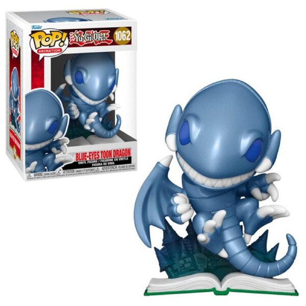 Funko Pop Yu-Gi-Oh Blue-Eyes Toon Dragon Metallic 25th Anni #1062 Vinyl Figure