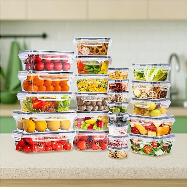 ZUNI 24 PCs Food Storage Containers BPA-Free Leak Proof with Labels Pen Lids