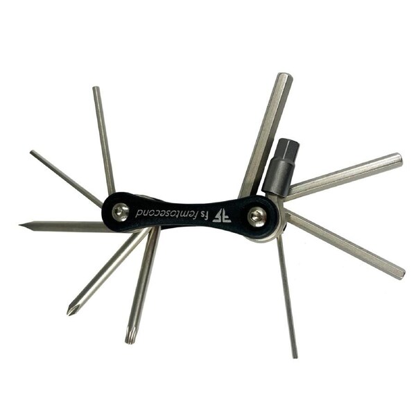 TDR Multi-Tool Compatible Bicycle Screwdriver 10 in 1 Hex 2 2.5 3 4 5 6 8mm T25 Flat Head Phillips Screwdriver Compact Bike Repair Tool