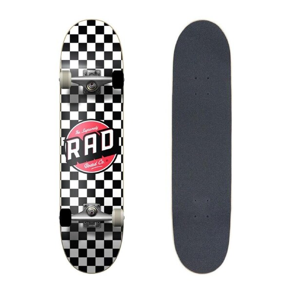 Rad Board Co Complete Skateboard Deck Dude Crew Original Checkers Black/White