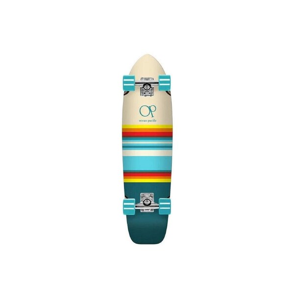 Ocean Pacific Swell Cruiser Complete Skateboard Sports Deck White/Teal 8.25in