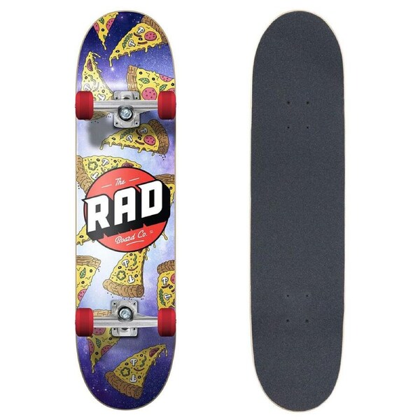 Rad Board Co Dude Crew Complete Skateboard Street Sports Pizza Galaxy 7.75in
