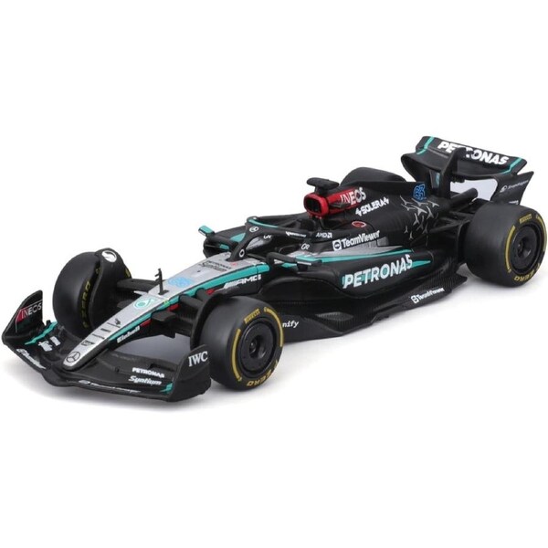 Bburago Formula Racing 2024 F-1 Mercedes AMG W15 #63 George Russell WB 1:43 Scale Diecast Vehicle