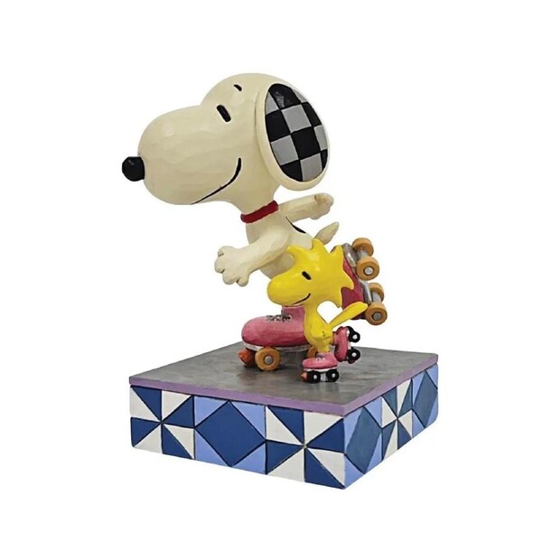 Peanuts by Jim Shore - Snoopy & Woodstock Roller Skating