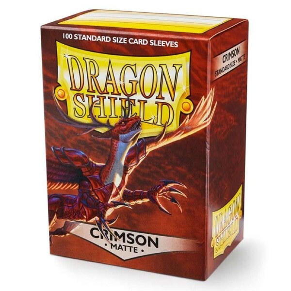 Dragon Shield TCG - 100 Matte Trading Card Sleeves - Crimson