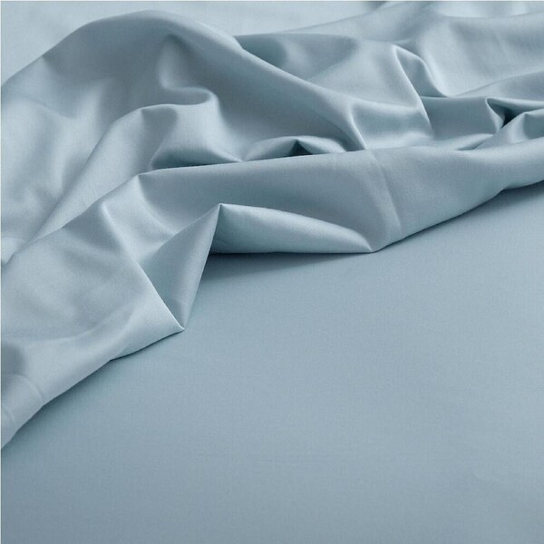Canningvale Carrara Fitted Sheet Set Alessia Bamboo Cotton Blue King