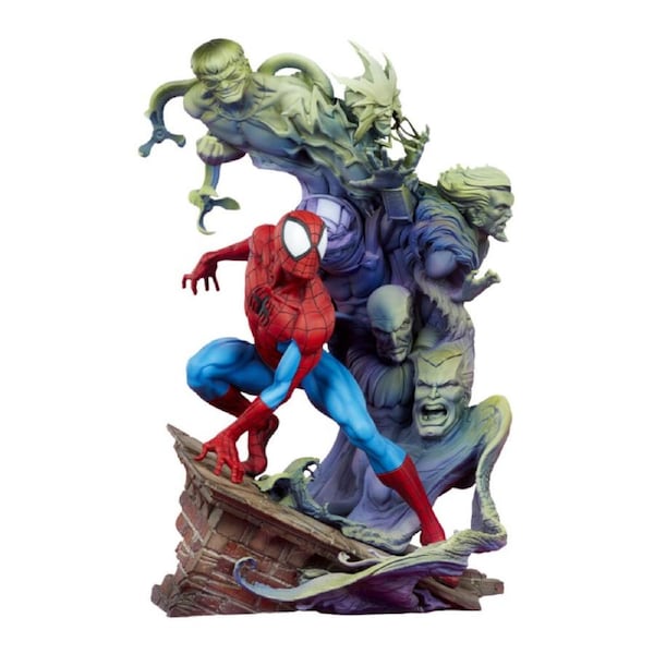 Spiderman Spider-Man & Foes Premium Format Statue Action Figure Display Toy