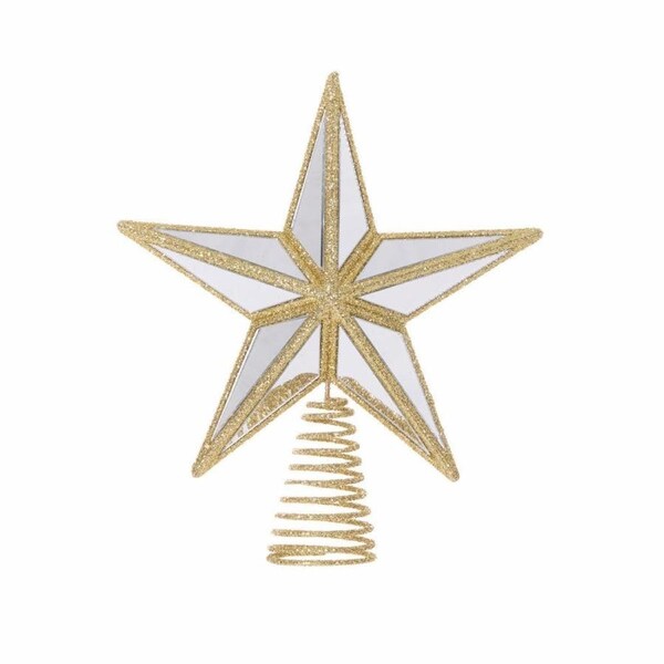 Mini 5 Point Mirrored Tree Topper Star 17cm | Woolworths