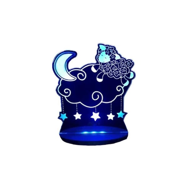 Tulio Dream Lights Compact Colour Changing LED Night Light w/ Remote Lamb