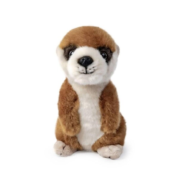 Living Nature Meerkat Pup Stuffed Animal Plush Soft Cuddle Toy 18cm Brown 0y+