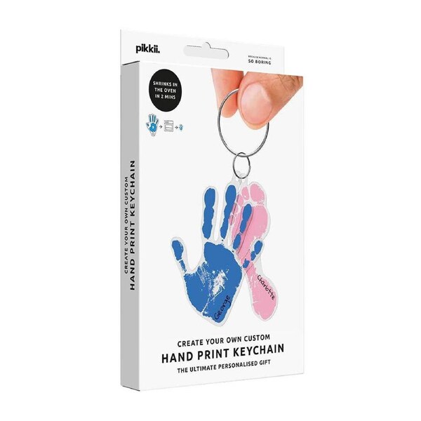 Pikkii Kids Handprint Magic Shrink Film Keyring Kit DIY Craft Kit 15x22cm 3y+
