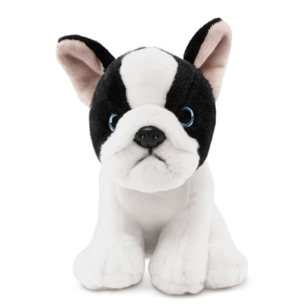 Living Nature French Bulldog Puppy Stuffed Animal Plush Toy 19cm BLK & WHT 0y+