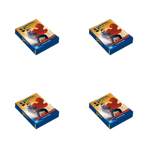 4PK Aquarius DC Comics Superman Playing Cards Superhero Card Deck 6.35x8.89cm