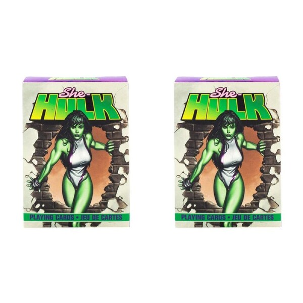 2PK Aquarius Marvel She-Hulk Playing Cards Superhero Card Deck 6.35x8.89cm 14y+