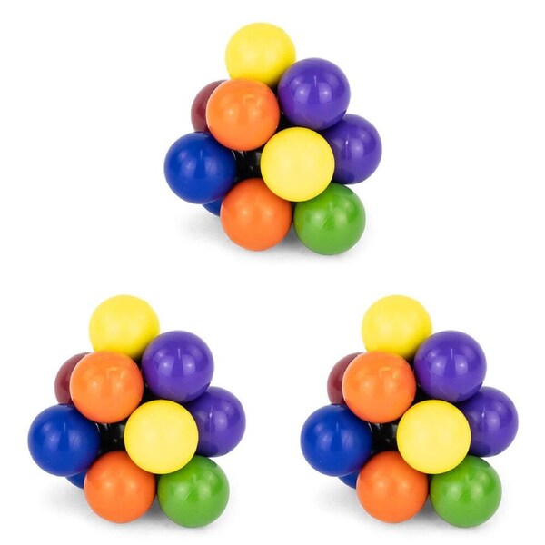 3PK Keycraft Atomic Ball Stress Relief Sensory Handheld Fidget Toy Assorted 3y+