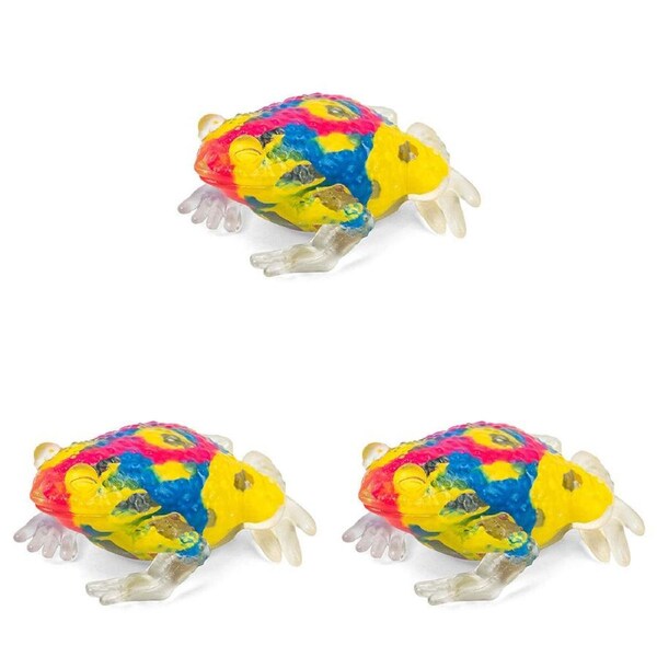 3PK Keycraft Inkerz Frog Squishy Stress Relief Tactile Sensory Toy Assorted 3y+