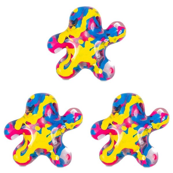 3PK Keycraft Inkerz Man Squishy Stress Relief Tactile Sensory Toy Assorted 3y+