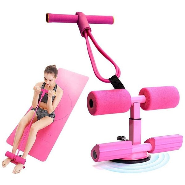 Sit Up Bar Assistant Gym Exercise Workout Equipment ~ Pink