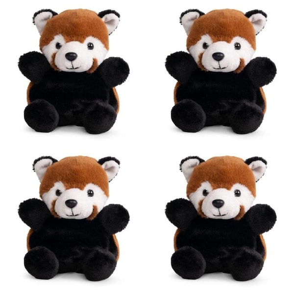 4PK Little Living Nature Snugglies Safari Plush Animal Toy 15cm Assorted 3y+