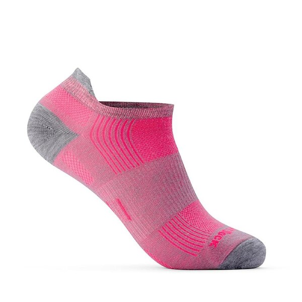 Wrightsock Eco Run Tab Grey/Pink Unisex Running/Sport Socks S