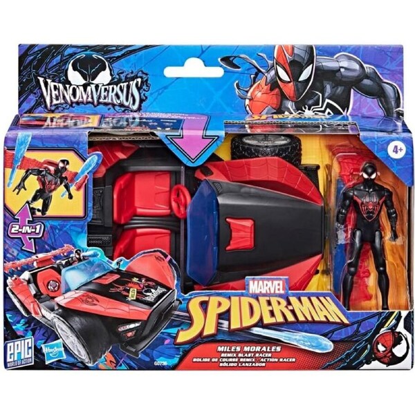 Marvel Spider-Man VenomVersus Epic World of Action Miles Morales Remix Blast Racer