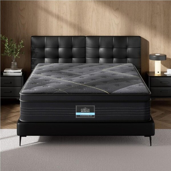 Giselle 35cm Pocket Spring Mattress King Mattresses Bed Bamboo Charcoal Farbic Foam