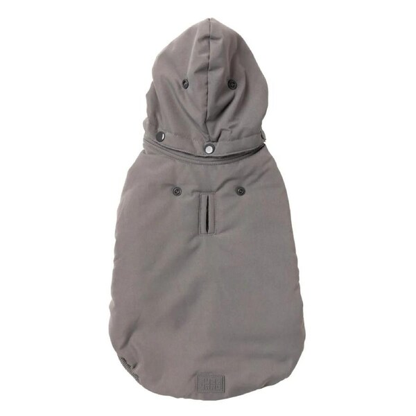 Essentials Padded Jacked Grey Size 2 30 to 33cm Long Dog Jacket Coat by Fuzzyard