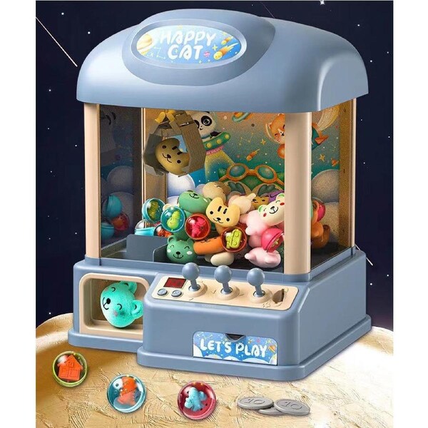 Pink Mini Claw Machine Kids Arcade Doll & Candy Catch Grabber with Lights & Music