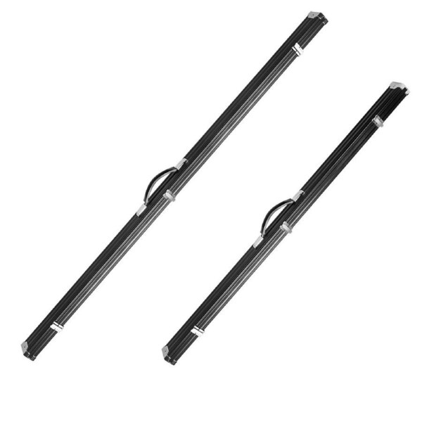 Deluxe Black Aluminium Pool Snooker Billiard Cue Case Holds 2 x One Piece