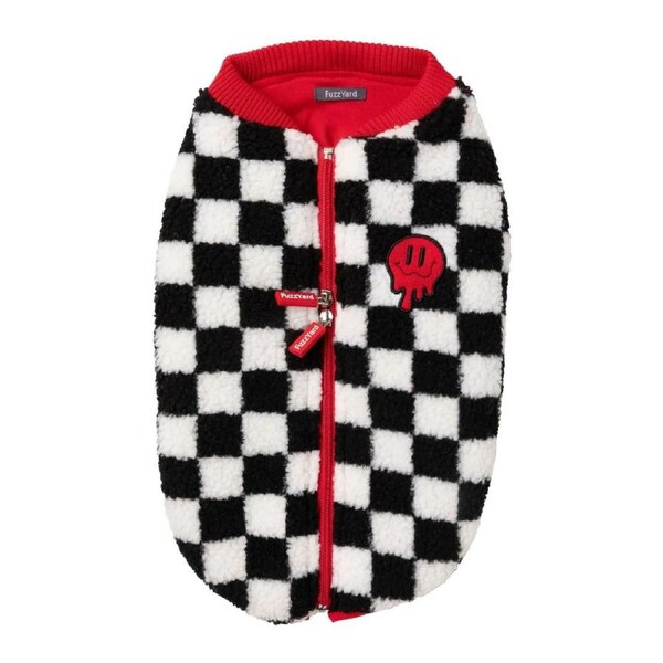 Ollie Red Size 4 40 to 41cm Long Dog Jacket Coat by Fuzzyard