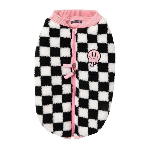 Ollie Pink Size 3 35 to 38cm Long Dog Jacket Coat by Fuzzyard