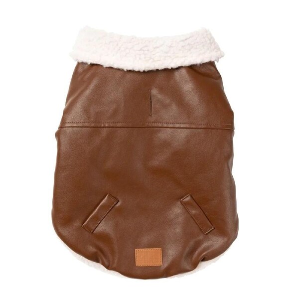 Ava Brown Size 7 69 to 72cm Long Dog Jacket Coat by Fuzzyard