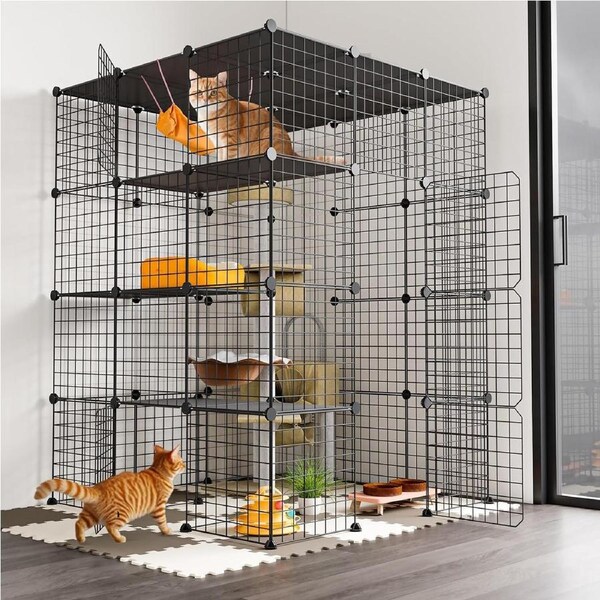 Advwin 4 Tier Cat Cage DIY Pet Crate Cat Villa Cat Enclosure