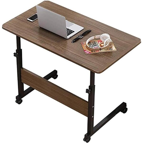 Portable Laptop Desk Computer Table Stand Sofa Side Desk Dark Wood