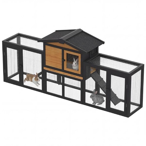 Advwin Chicken Coop Large Rabbit Hutch Wooden Pet House