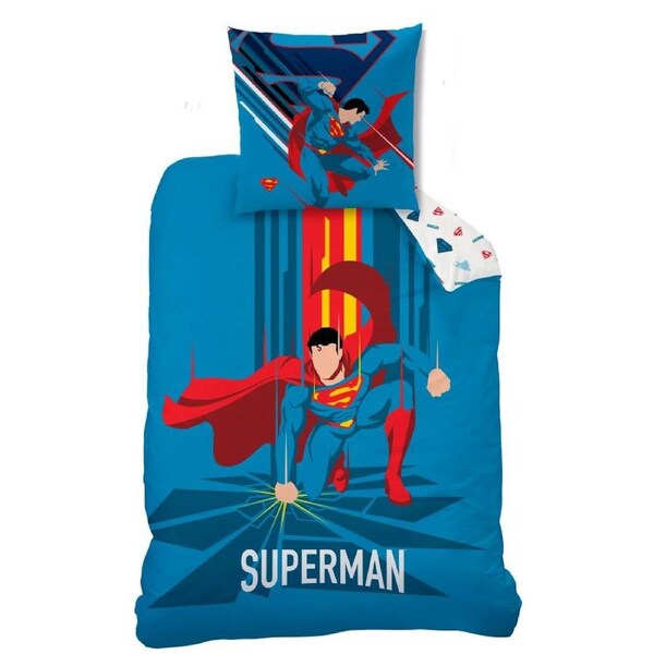 Superman Cotton Quilt Cover Set - Single Bed Size