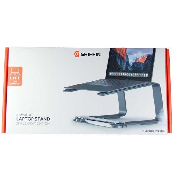 Griffin Elevator Stand for Desktop Laptop Macbook Aluminium - Space Grey