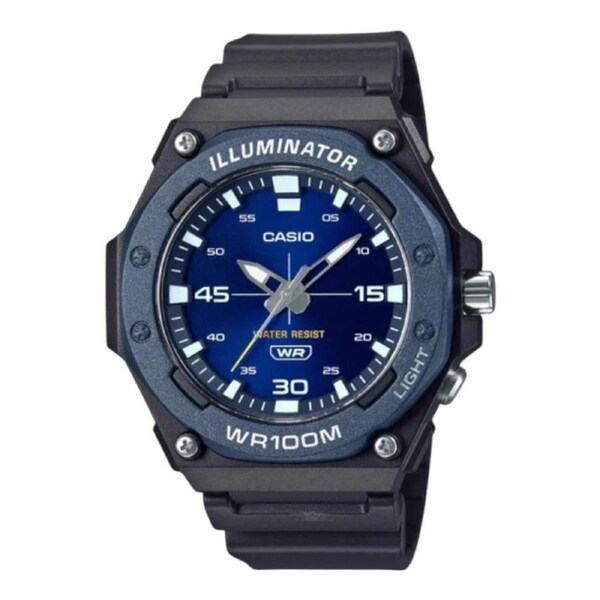 Casio MW-620H-2AV Blue Dial Resin Strap 100M Water Resistant Analog Watch