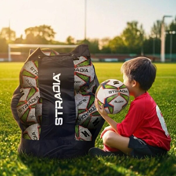 STRADIA "GLORY" Junior Size 3 Soccer Ball – Club Series Hand-Stitched Junior Soccer Ball Pack of 20 with FREE Mesh Storage Bag