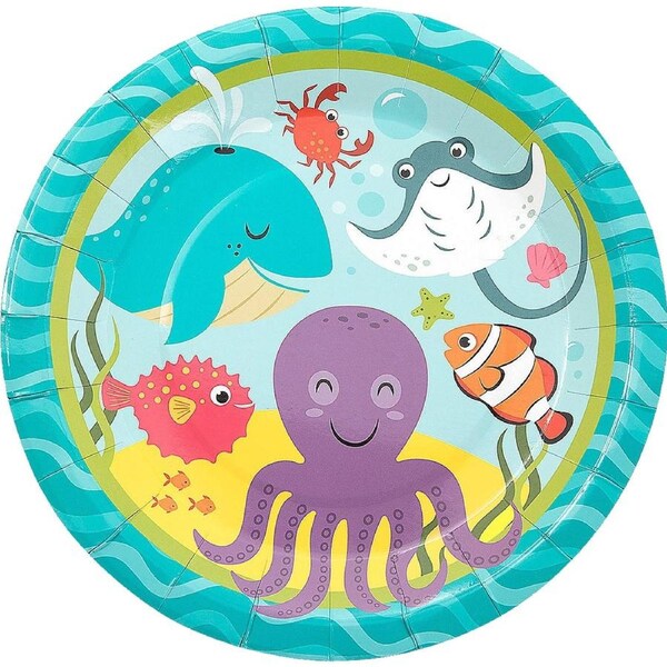 Under the Sea Friends Large Paper Plates (Pack of 8)