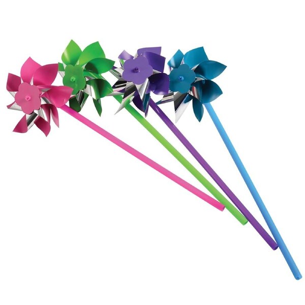 Assorted Bright Pinwheels (Pack of 12)
