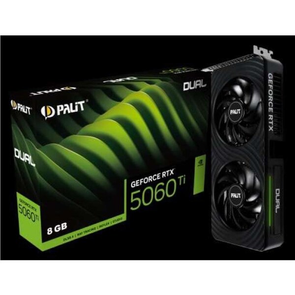 PALIT RTX5060Ti DUAL 8G GDDR7 128bit 3-DP HDMI NE7506T019P1-GB2062D NE7506T019P1-GB2062D